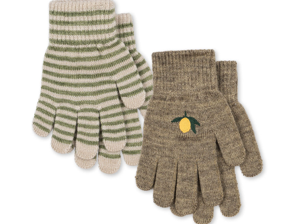 Konges Sløjd A/S GLOVES lemon/stripe