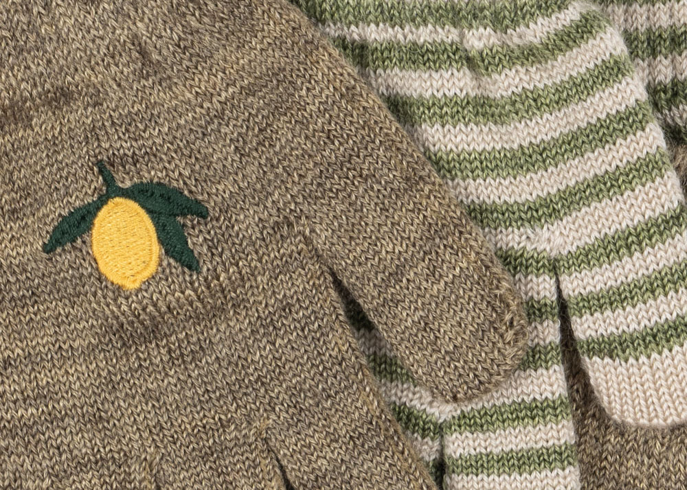 Konges Sløjd A/S Handschoenen lemon/stripe