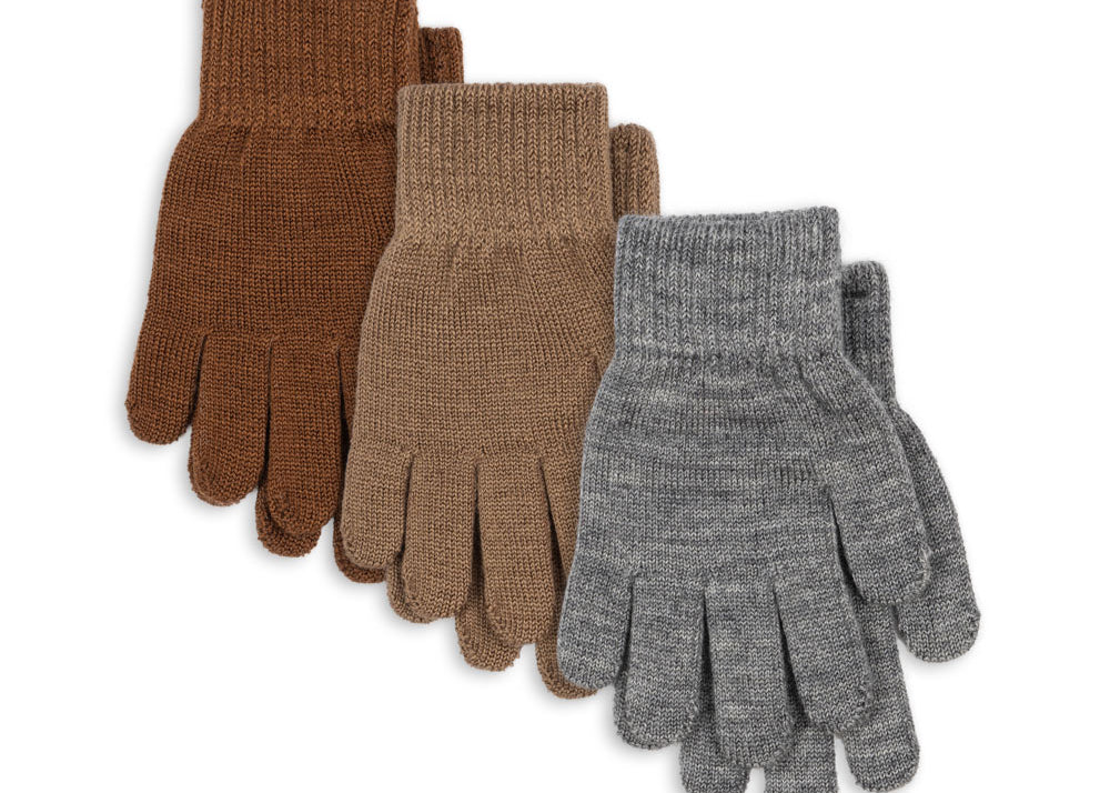 Konges Sløjd A/S Handschoenen grey melange/beige/brown