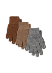 Konges Sløjd A/S Handschoenen grey melange/beige/brown
