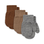 Konges Sløjd A/S Wanten grey melange/beige/brown