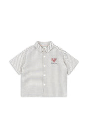 Konges Sløjd A/S Geweven Shirts Met Korte Mouwen stripe bluie