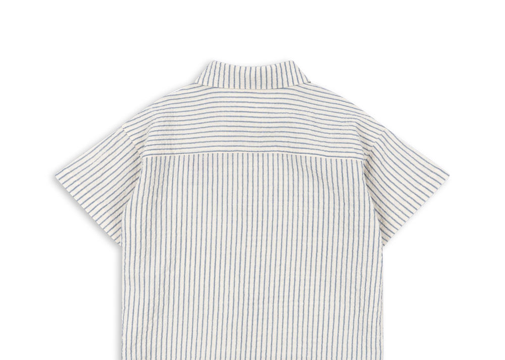Konges Sløjd A/S Geweven Shirts Met Korte Mouwen stripe bluie