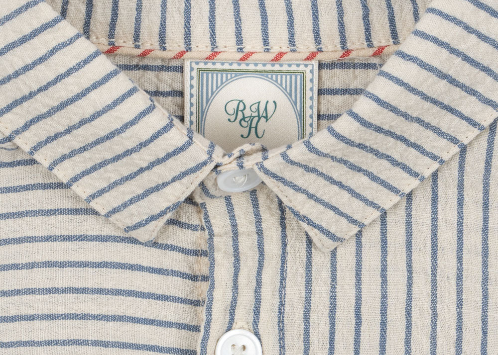 Konges Sløjd A/S Geweven Shirts Met Korte Mouwen stripe bluie