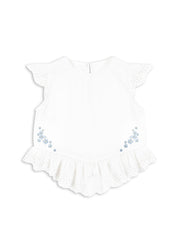 Konges Sløjd A/S Geweven Shirts Met Korte Mouwen optic white