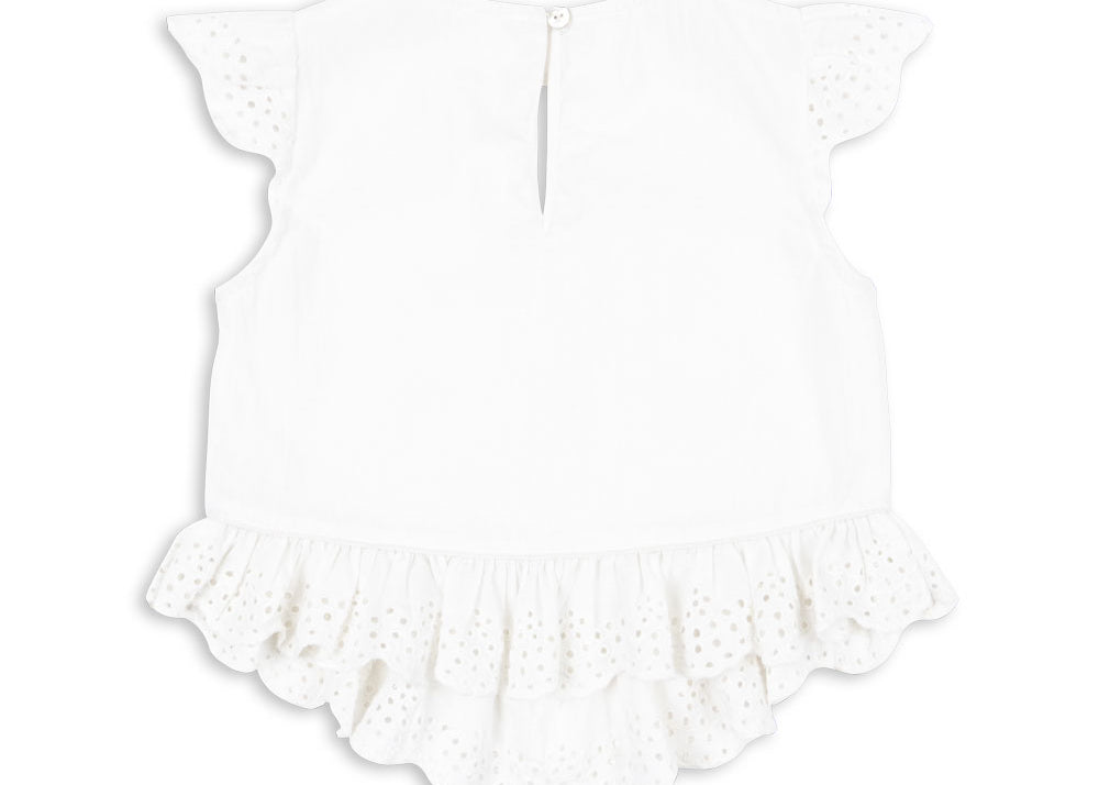 Konges Sløjd A/S Geweven Shirts Met Korte Mouwen optic white