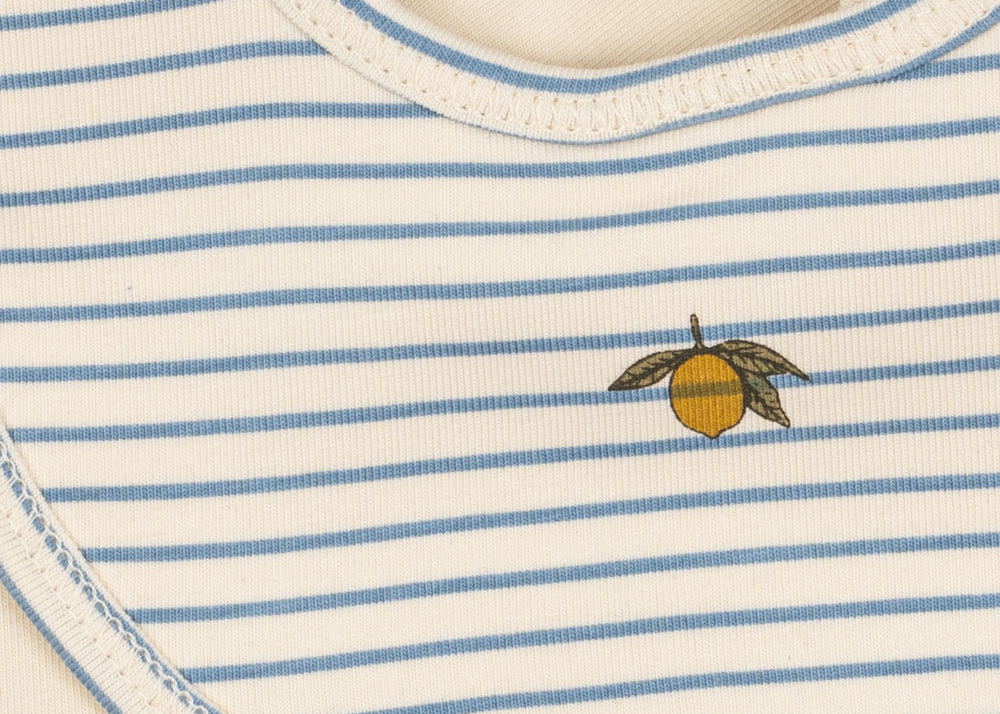 Konges Sløjd A/S Kwijlslabbetjes kubi/stripe bluie
