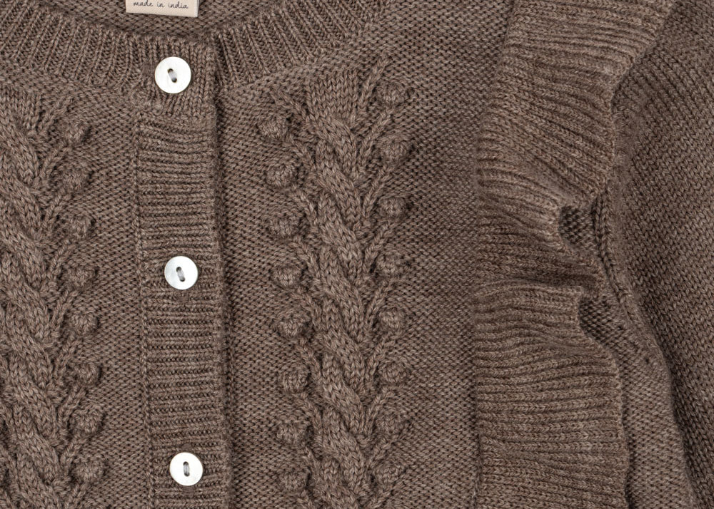 Konges Sløjd A/S Gebreide Cardigans bunny brown melange