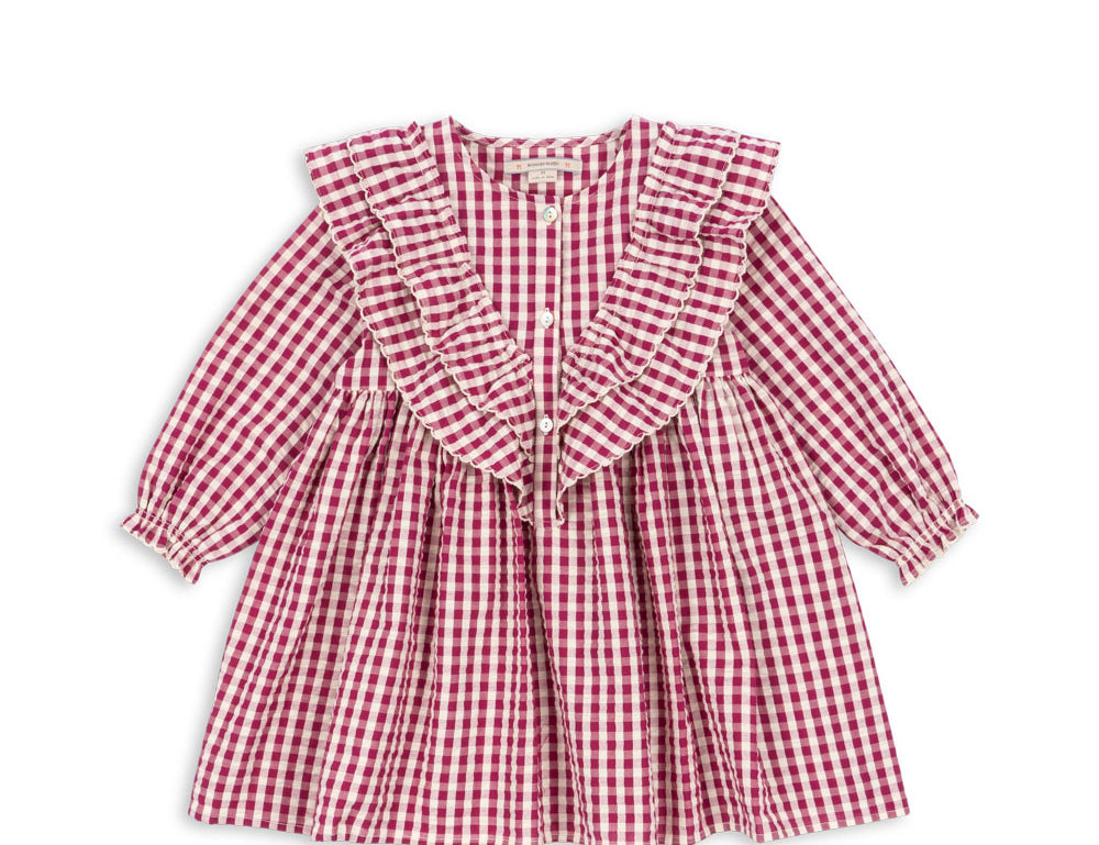 Konges Sløjd A/S WOVEN DRESSES sangria/butter check