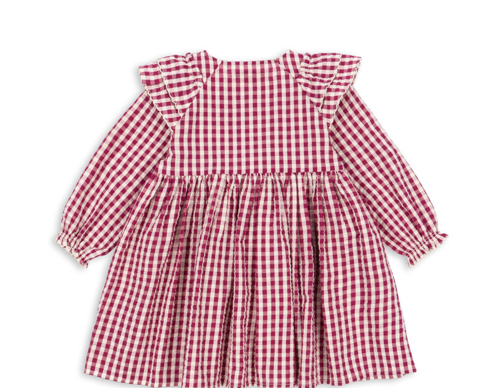 Konges Sløjd A/S WOVEN DRESSES sangria/butter check