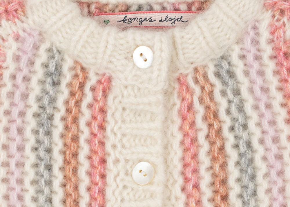 Konges Sløjd A/S Gebreide Cardigans rose stripe