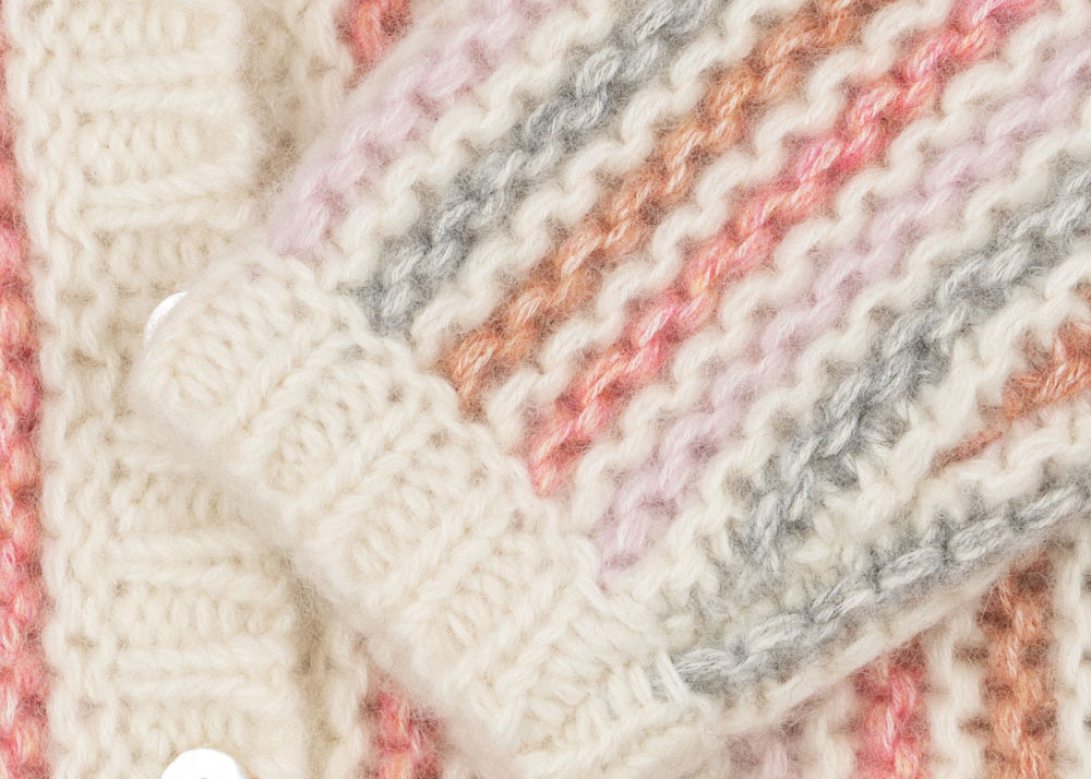Konges Sløjd A/S Gebreide Cardigans rose stripe