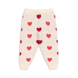 Konges Sløjd A/S Gebreide Broeken coeur coloré duo pink