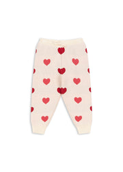 Konges Sløjd A/S Gebreide Broeken coeur coloré duo pink