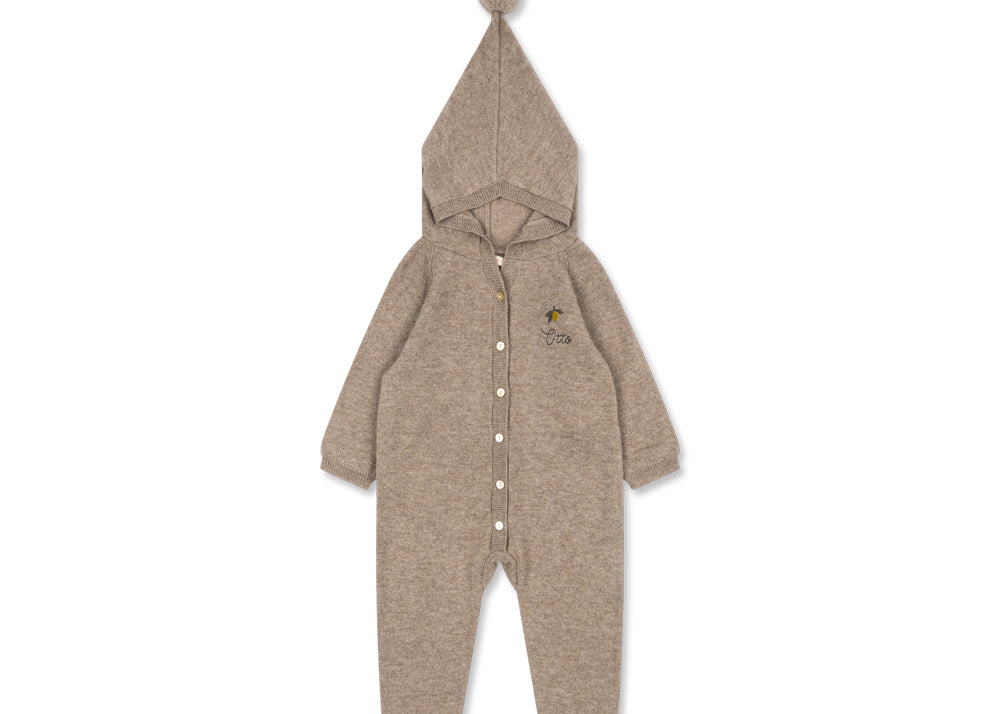 Konges Sløjd A/S KNITTED ROMPERS & ONESIES light brown