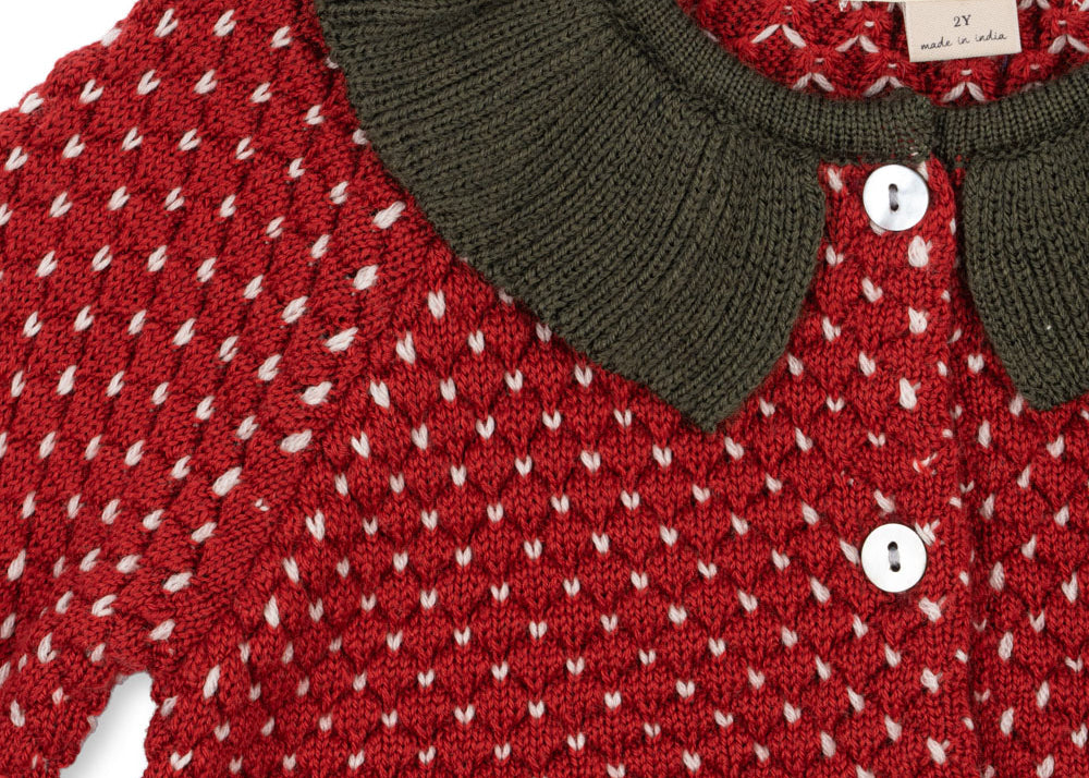 Konges Sløjd A/S Gebreide Cardigans barbados cherry