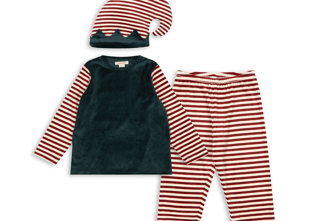 Konges Sløjd A/S Pakken greener pastures/red dahlia stripe