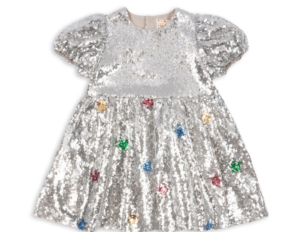 Konges Sløjd A/S WOVEN DRESSES star sequin silver