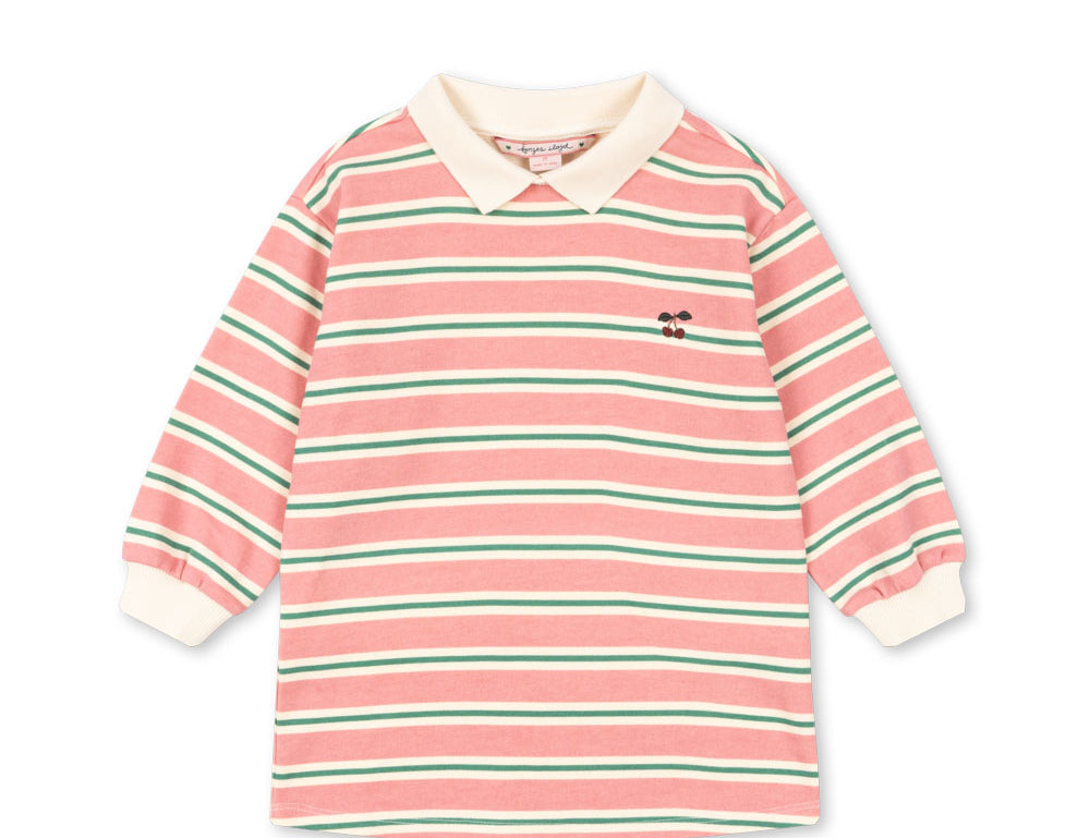 Konges Sløjd A/S JERSEY DRESSES blush bound stripe