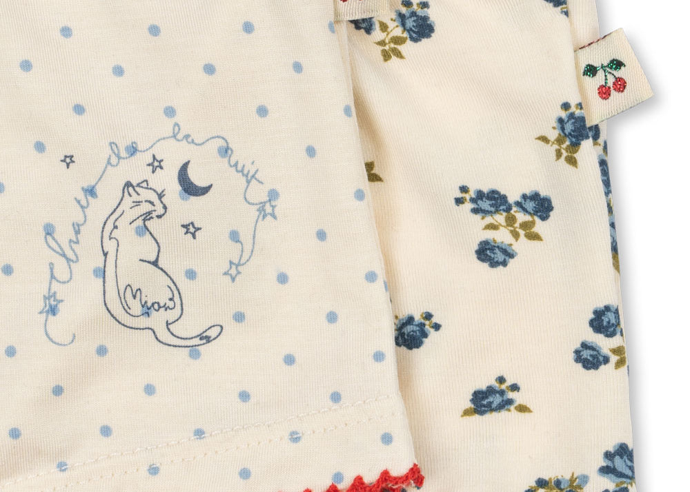 Konges Sløjd A/S Ondergoed blue kitty dot/tramonto