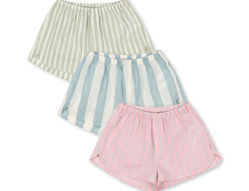 Konges Sløjd A/S WOVEN SHORTS & BLOOMERS basil/orchid/bleu stripe