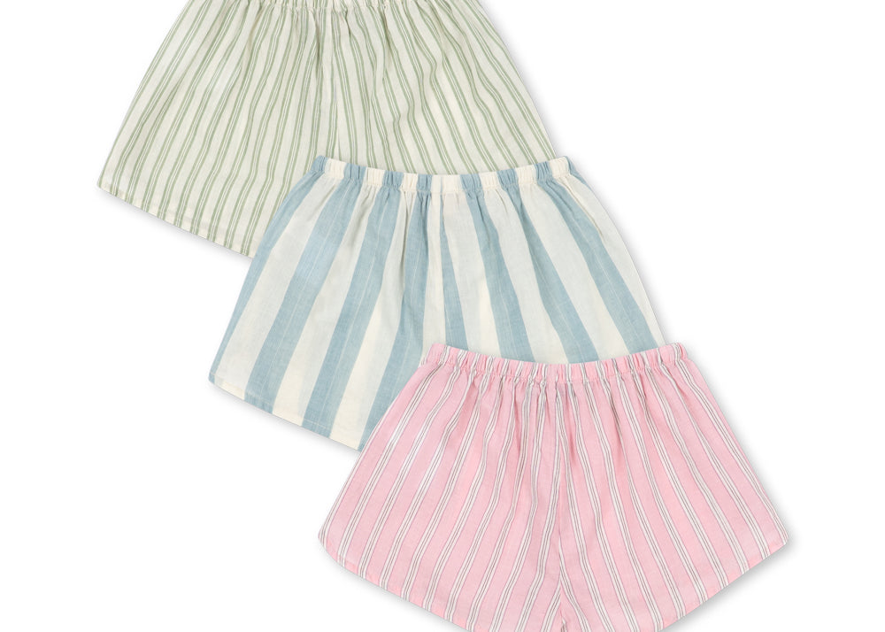 Konges Sløjd A/S WOVEN SHORTS & BLOOMERS basil/orchid/bleu stripe