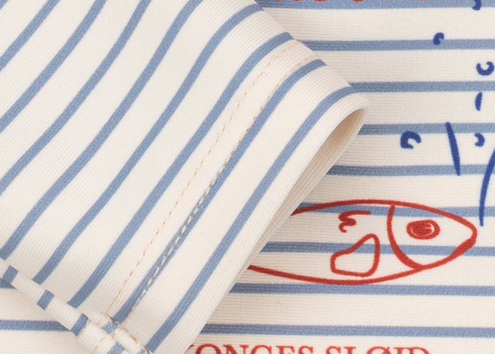 Konges Sløjd A/S UV ONESIES stripe bluie