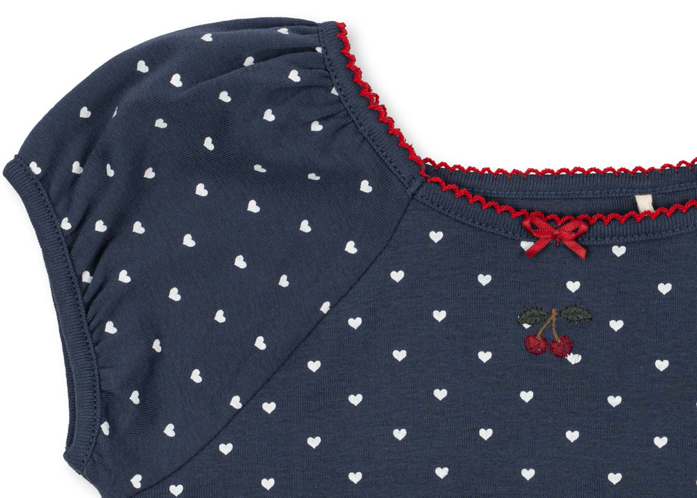 Konges Sløjd A/S JERSEY DRESSES heart blues