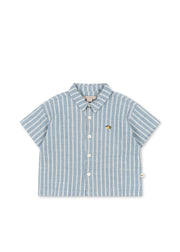 Konges Sløjd A/S WOVEN SHORT SLEEVE SHIRTS trio bleu stripe