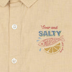 Konges Sløjd A/S WOVEN SHORT SLEEVE SHIRTS sea mist