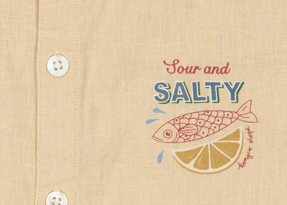 Konges Sløjd A/S WOVEN SHORT SLEEVE SHIRTS sea mist