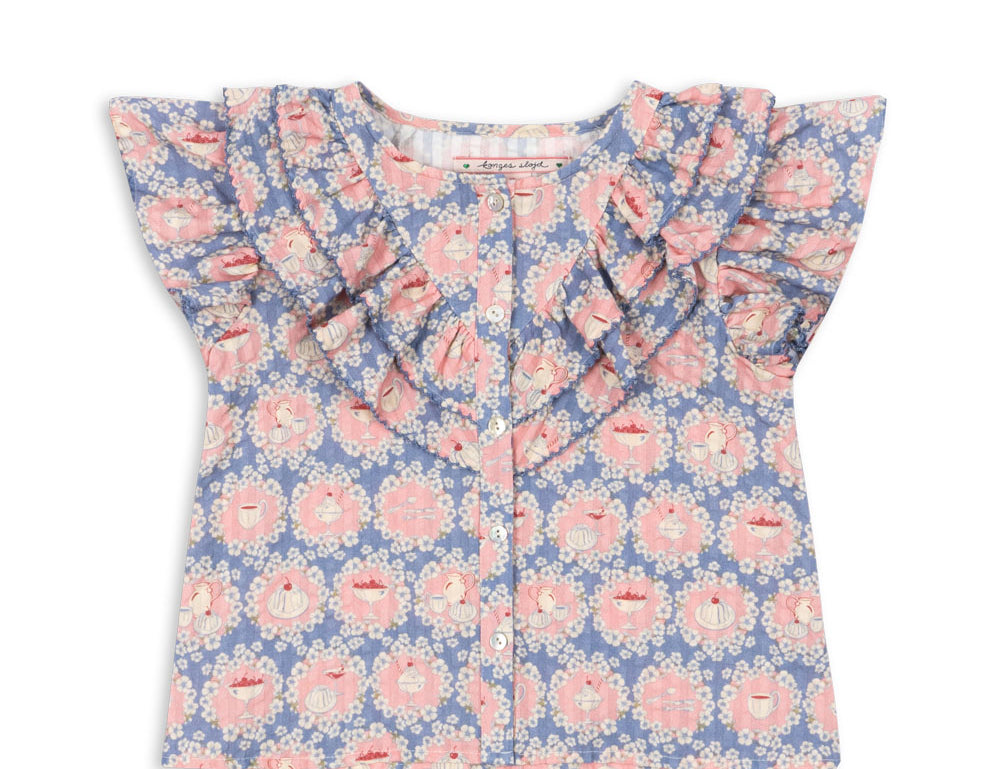Konges Sløjd A/S WOVEN SHORT SLEEVE SHIRTS snack time