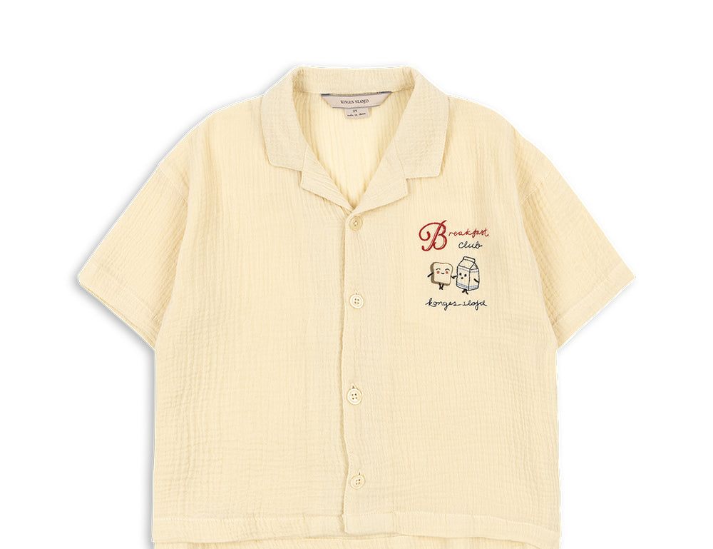 Konges Sløjd A/S WOVEN SHORT SLEEVE SHIRTS sea mist