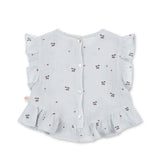 Konges Sløjd A/S WOVEN SHORT SLEEVE SHIRTS cherry blue coeur
