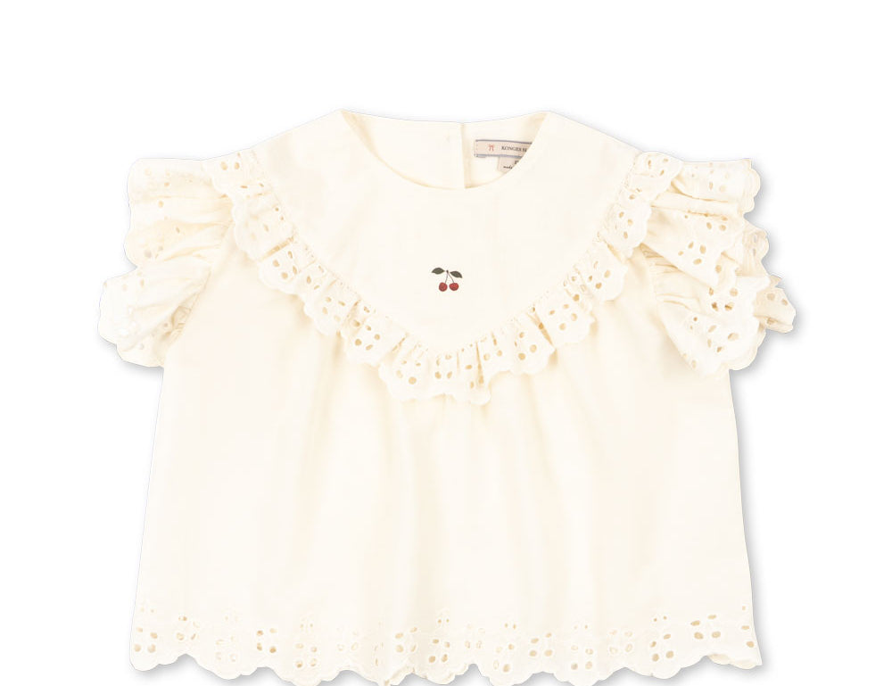 Konges Sløjd A/S WOVEN SHORT SLEEVE SHIRTS antique white