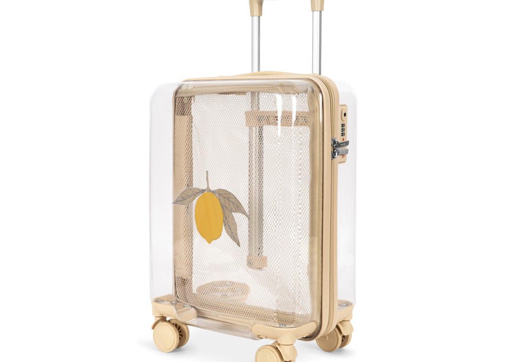 Konges Sløjd A/S TRAVEL SUITCASE lemon transparent