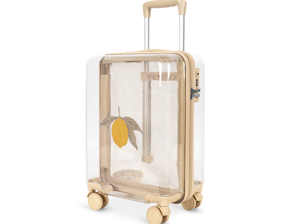 Konges Sløjd A/S TRAVEL SUITCASE lemon transparent