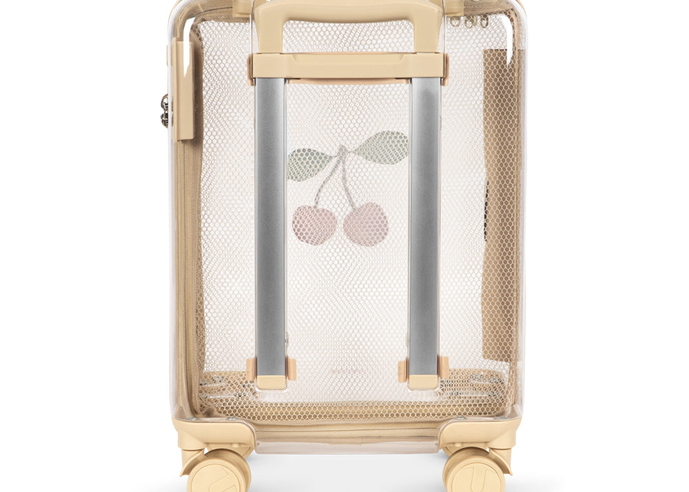 Konges Sløjd A/S TRAVEL SUITCASE cherry transparent