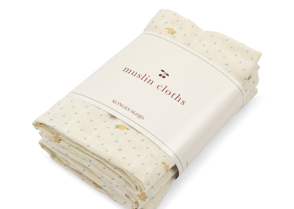 Konges Sløjd A/S MUSLIN CLOTHS lemon dot