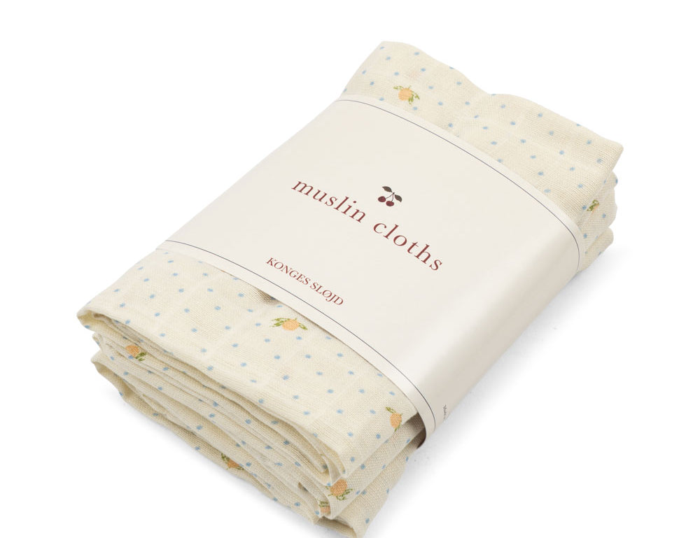 Konges Sløjd A/S MUSLIN CLOTHS lemon dot