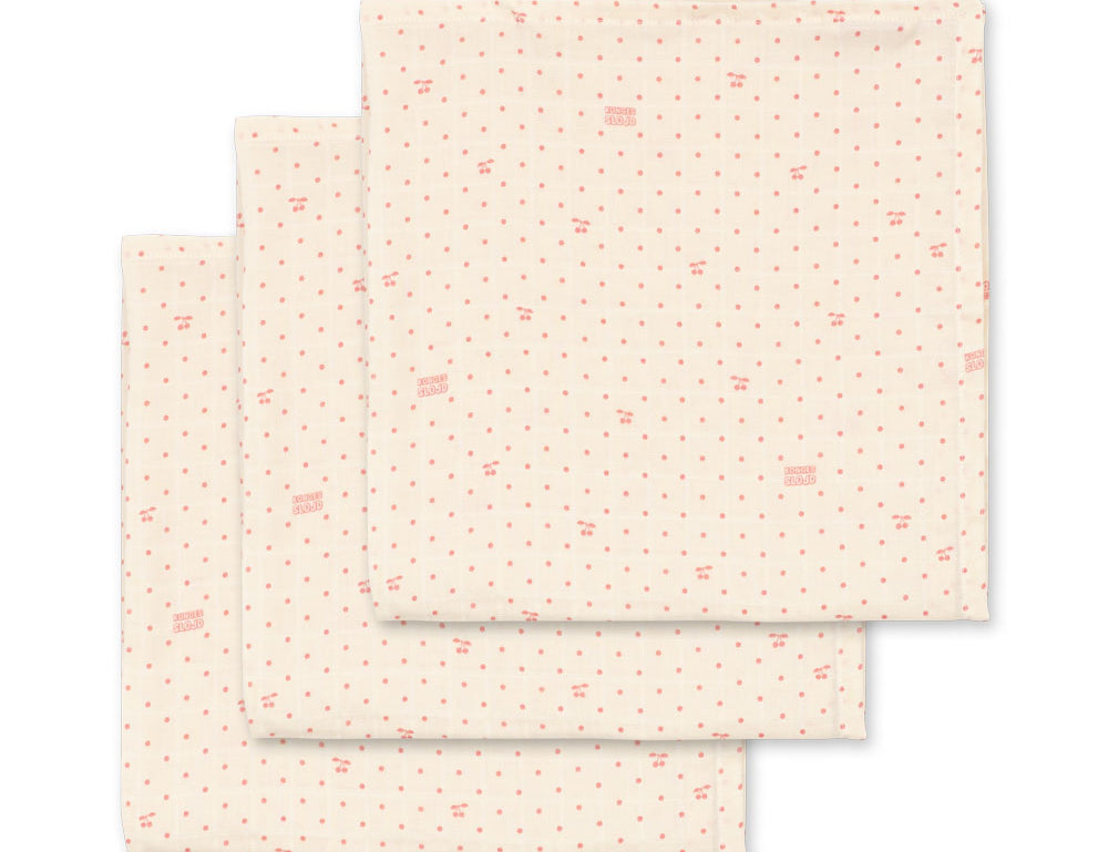 Konges Sløjd A/S MUSLIN CLOTHS cherry dot