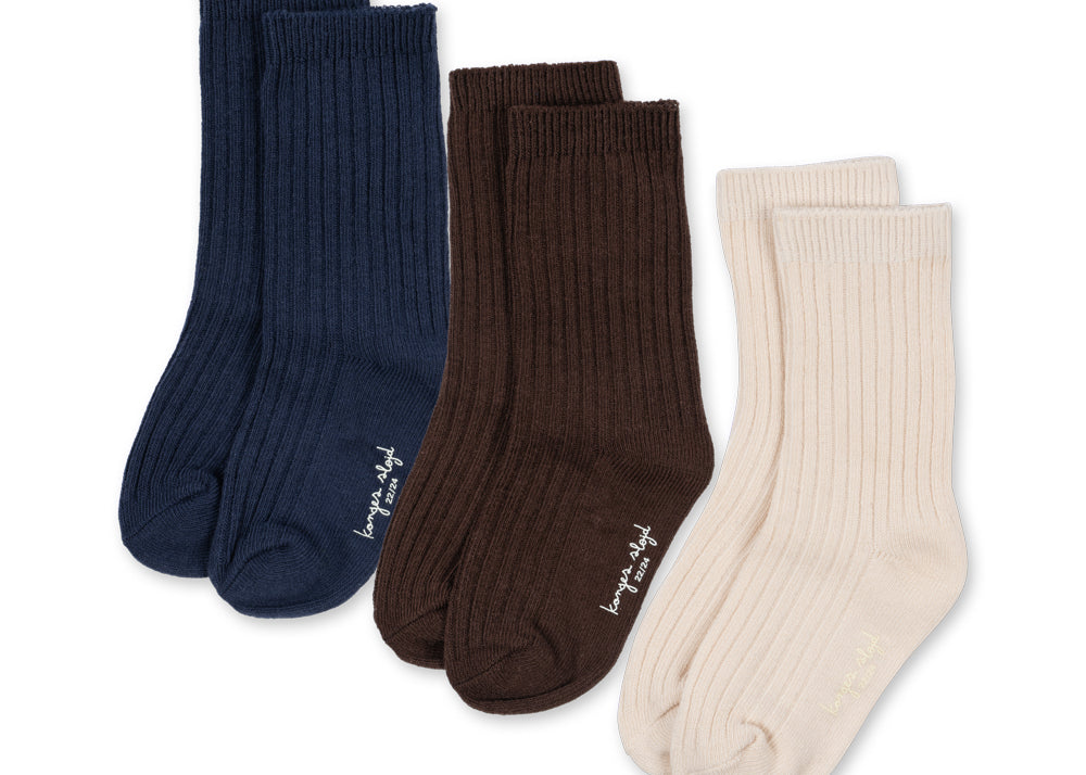 Konges Sløjd A/S SOCKS chocolate brown/total eclipse