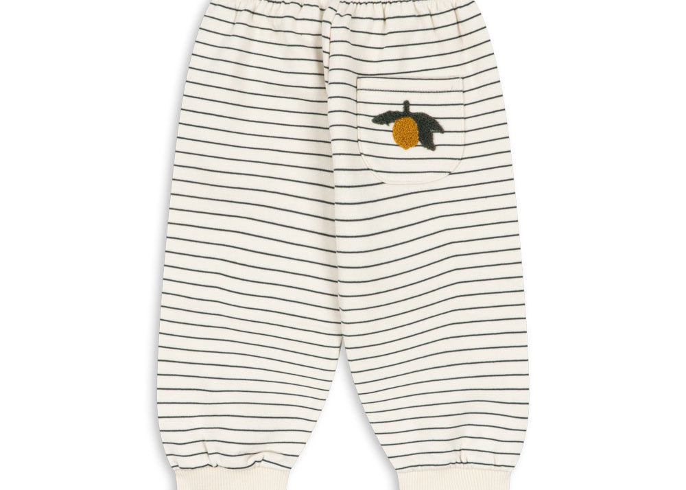 Konges Sløjd A/S JERSEY PANTS cilantro stripe