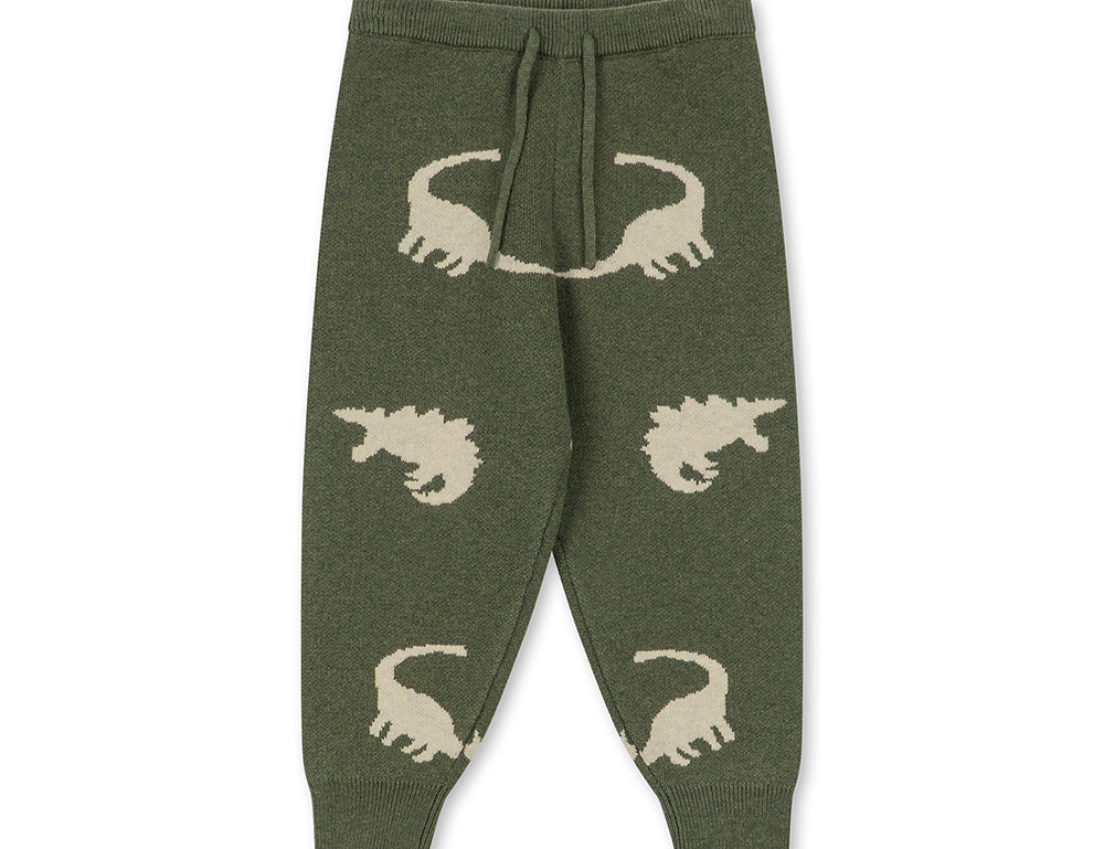 Konges Sløjd A/S KNITTED PANTS dino vert