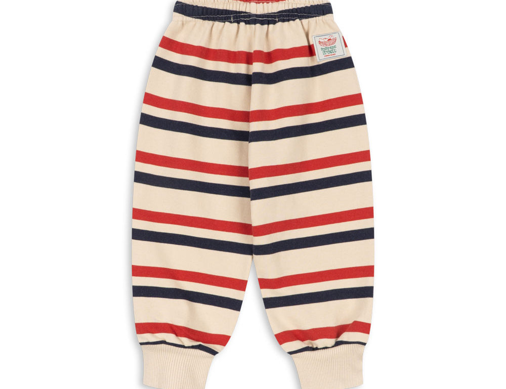 Konges Sløjd A/S JERSEY PANTS tangerine stripe