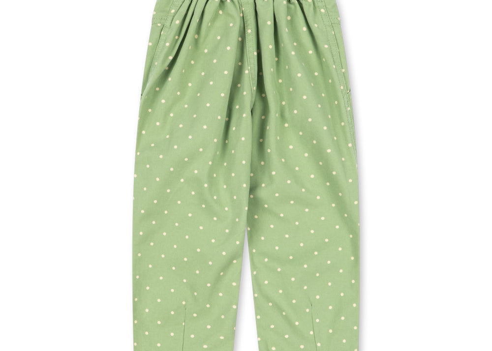 Konges Sløjd A/S WOVEN PANTS dot pistacchi