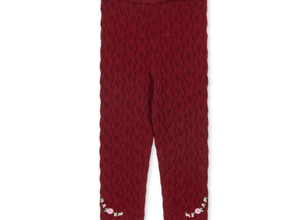 Konges Sløjd A/S KNITTED PANTS pomegranate