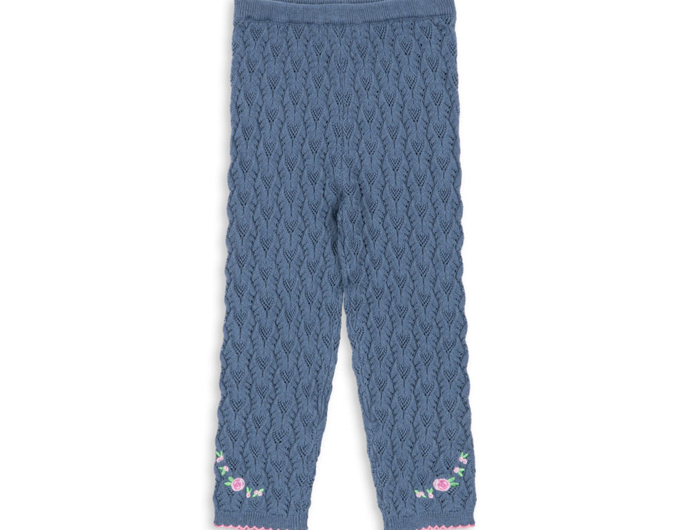 Konges Sløjd A/S KNITTED PANTS ashley blue