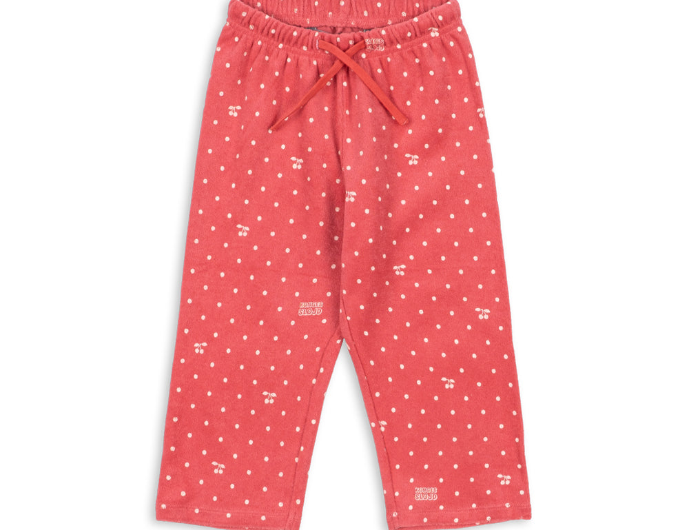 Konges Sløjd A/S JERSEY PANTS cherry berry dot