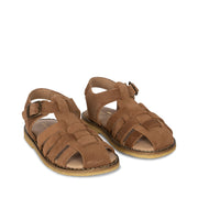 Konges Sløjd A/S Leren Sandalen cognac